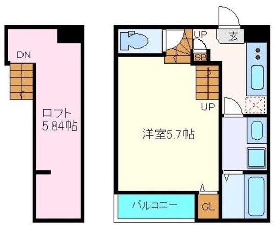 南仙台駅 徒歩5分 2階の物件間取画像